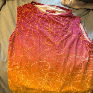 Terry Women's Orange and Pink Jersey Top